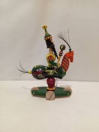 Vintage Cepelia Polish Folk Art Articulated Wooden Makowianka Push Toy | eBay