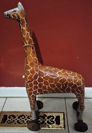 vintage 1983 sarreid GIRAFFE PULL TOY wooden made in spain | eBay