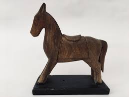 Horse Wooden Vintage Handmade Indian Figurine Toy Dancing ...
