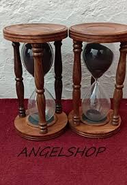 10"Sand Timer glass Wood Nautical Maritime Hour Glass ...