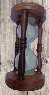 Wooden Sand Timer - Wood & Brass Hourglass - Wooden ...