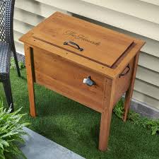 Personalized Outdoor Cooler - Wooden Beverage Tub ...
