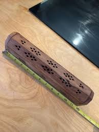 pierced carved teak incense box,brass inserts for pellets | eBay