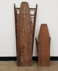 Sold at Auction: 2 Primitive Vintage Wood Ironing Boards ...
