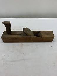 Antique Illegible Brand Wooden Jack Plane Complete | eBay