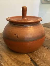 Vintage Artisan Made Pottery Pot W/ Lid - Signed By Crystal ...