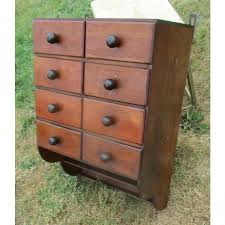 Vintage Wood Medicine Kitchen Wall Cabinet Apothecary mirror 8 Drawers - Collectors in the House