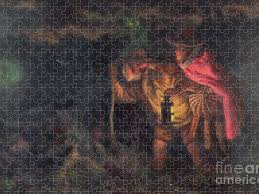 Jack O'lantern, 1872 Jigsaw Puzzle by Arthur Hughes - Bridgeman Prints