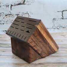Curly Walnut Deluxe Knife Block Set - Homestead Treasures