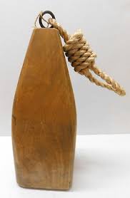 Solid Wood Buoy 11 inch by 3.5 inch Great For Nautical Decor ...