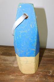 WOOD LOBSTER TRAP BUOY FLOAT Wooden Nautical Beach Boat ...