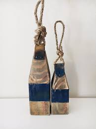 Coastal Decor Set of 2 Old Lobster Buoys Nautical Driftwood ...