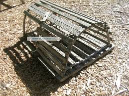 We Ship Maine Round Wood Lobster Trap Crab Pot Wooden Tiki Shrimp Lake Beach