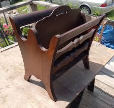 Mid Century Mahogany Magazine Rack / Magazine Stand (MR-15) | eBay