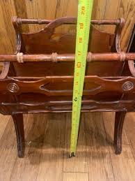Vintage Mahogany Butler Magazine Rack Mid Century | eBay
