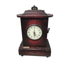 Accents | Vintage Battery Operated Wooden Clock With Storage Drawer Working | Poshmark