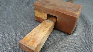 Wood Carver Carpenter Mallet Maul Hammer Wooden Primitive ...