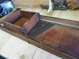 Primitive Vtg wood meat Cheese Hand Slicer w sliding tray 3 ...