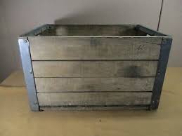 Vintage 1951 Ridgeview Farms Wooden Dairy Crate Steel Reinforced | eBay