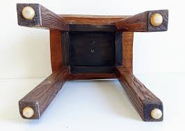 Spanish Rustic Wabi-Sabi Oak Wood Side Accent Table or Stool, Early 18th-C For Sale at 1stDibs