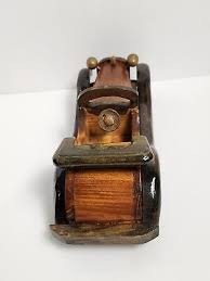 Gorgeous Vintage Wood Antique Car Collectible for Display Wheels Turn | eBay