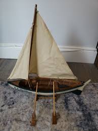 Wooden china sail boat fishing village old sailing junk ship 15" | eBay