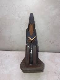 Vintage 1940's Hand Carved Wooden Monk Reading Scripture ...
