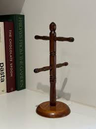 Vintage Wooden Mug Tree Stand Cottage Core - Etsy New Zealand