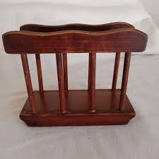 Vintage Wooden Napkin Holder Spokes Farmhouse Country Kitchen Backyard | eBay