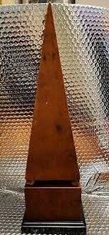 Vintage Wooden Obelisk Mid Century Art Deco Statue ...