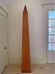 Vintage Large Mahogany Obelisk Sculpture by Enrico Vittorio ...