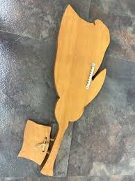 VINTAGE BUNNY WITH SWINGING AMERICAN FLAG HANGING WALL ART ...