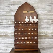 Wooden Perpetual Wall Calendar Farmhouse Duck Theme 32 Tiles ...