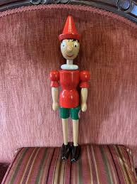 Vintage Wooden Pinocchio Figurine 16” Made In Italy Milano | eBay UK