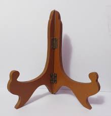 VINTAGE 8" HIGH MAPLE COLOR WOOD EASEL DISPLAY STAND | eBay