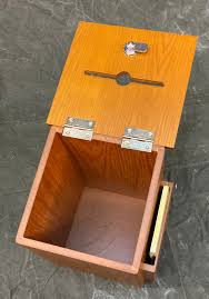 Wooden Ballot / Suggestion Box with Cards, Pen, Lock & Keys ...