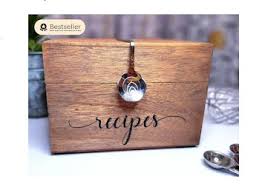 Recipe Box Set with Decorative Spoon, 40 Recipe Cards and ...