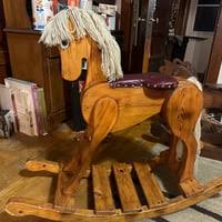 Large wooden rocking horse ***Read | Mercari