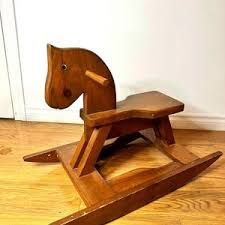 Vintage Wooden Rocking Horse Gift for Child, Classic Toy, Ride on Wooden Rocking Horse Toy. - Etsy