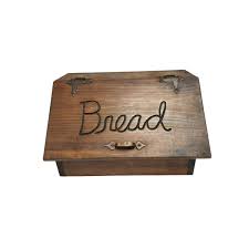 Vtg Handmade Wooden Bread Box Oak 20" wood | eBay