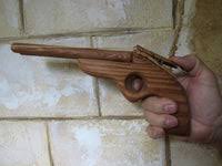 Vintage Handmade Wooden Gun Rubber Band Shooter Rubber Band Gun Memo H – TheFlyingHostess