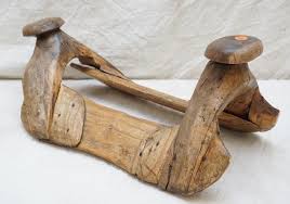 Sold at Auction: WESTERN-STYLE WOODEN HORSE SADDLE