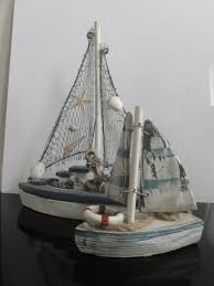 Vintage Sailing Boat w Seagull Nautical Decor Collectible ...