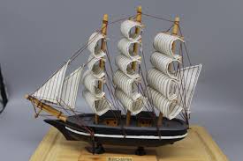 Handmade Wooden Sailing Ship Model: R. Rickmers, 1970s ...