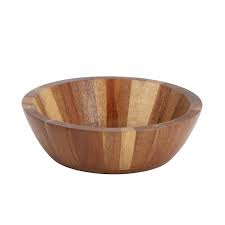 Elama 32 fl. oz. 4 Piece Brown Acacia Wood 7 in. Bowl Set 985122129M - The Home Depot