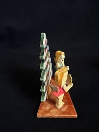 Vintage Christmas Xmas Novelty Hand Made Carved Hand Painted ...