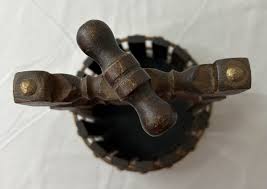 Wooden Hand Screw Nut Cracker Wishing Well Bowl With Pick And Metal Cracker | eBay