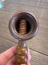 Vintage Wooden Screw Nutcracker: Hand Held Nut Crusher - Etsy