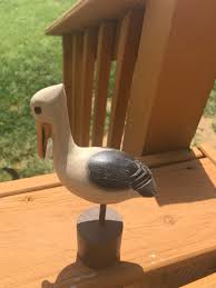 Vintage Pelican ~ Wooden Duck Decoy~ Carved Art Figurine ...