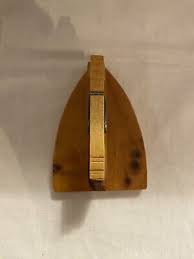 Vintage Wooden Iron Clothespin Recipe Card Note Holder | eBay